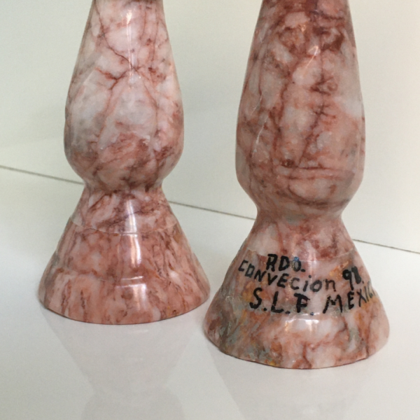 Pink Marble Candle Holder Set - Image 3